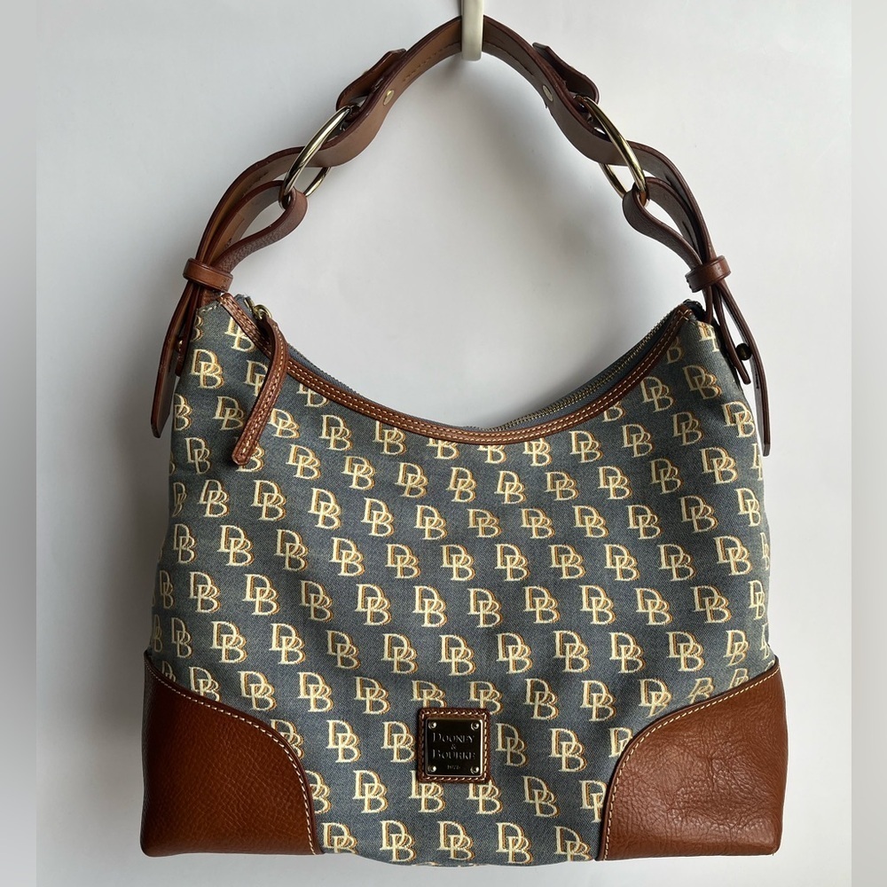 Dooney & Bourke Gray and Brown Hobo Bag